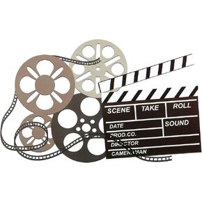 Metal Movie Reel Wall Art Abstract Antique Movie Theater Decor Beautiful Movie Reel Wall Decor Contemporary Decorative Wall Art Film Reel for Home Office Studio Decor (Colorful, Novelty Style)