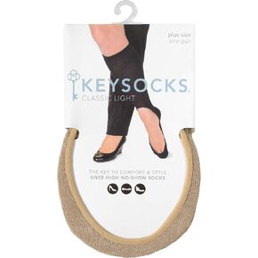 KEYSOCKS Knee High Socks for Women, Classic Light, No Show