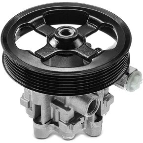 YHTAUTO Power Steering Pump with Pulley Replacement for Jeep Compass Patriot 2007-2017, Dodge Caliber 2007-2012 l4 2.0L 2.4L 1.8L, Power Assist Pump