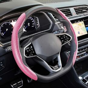 Car Steering Wheel Cover, Car Carbon Fiber Anti-Skid Steering Wheel Cover, Segmented Steering Wheel Protector, Car Interior Accessories Universal 99% Car Wheel Cover Protector (Gray) in Kuwait