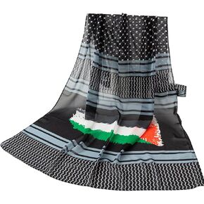 Fashion Keffiyeh – Cotton Head Neck Scarf –Arab Shawl Scarf for Women Girls – Palestine Style and Flag