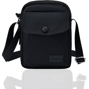 Small Crossbody Bags for Women Nylon with Adjustable Strap, Mini Crossbody Purse, Shoulder Bag Traveling Workout(Black) ﻿