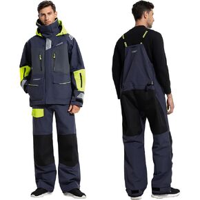 سترة وسروال مريلة للإبحار للرجال - مجموعة مكونة من 3 طبقات من Ocean PRO، مقاومة للماء، ومسامية، ومتينة in Kuwait