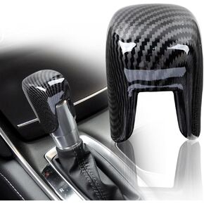 Car Gear Shift Knob Cover Accessories for Toyota Tacoma 2016-2022 Pudora 2017-2020 Hilux 2015-2023 Land Cruiser 2016 Highlander 2014-2019 Auto Interior Trim Protector Cap-Carbon Fiber Grain