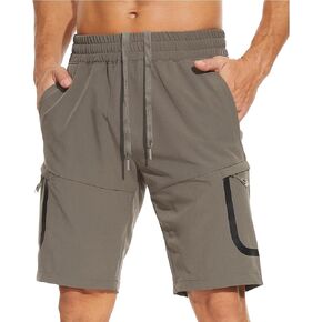 MOURCE Mens Hiking Shorts 9" Quick Dry, Lightweight Stretch Golf Shorts for Men Casual Outdoor Travel Fishing
