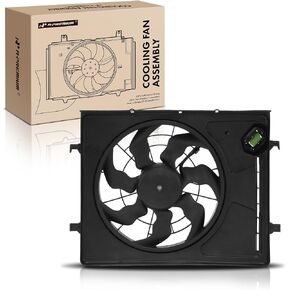 A-Premium Engine Radiator Cooling Fan Assembly Compatible with Select Hyundai Models - Elantra 2007 2008 2009 2010 - Replace # 253802H150