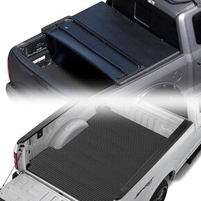 Armordillo Low Profile Hard Tri-Fold Nissan Titan Bed Cover Fits 2016 2017 2018 2019 2020 2021 2022 2023 2024 Nissan Titan/XD 6.5 Ft (78") Bed | CoveRex TFX | 7162389