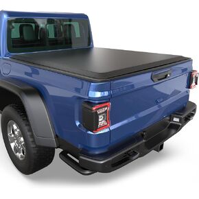 5FT Tri Fold Soft Truck Bed Tonneau Cover Compatible for 2020 2021 2022 2023 2024 2025 Jeep Gladiator Fleetside （60''） Bed