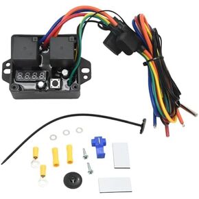Digital Radiator Fans Controller Switch Kit, 40℃ To 110℃ Adjustable Temperature Range Fan Switch, 12V and 24V Electric Fan Controller Kit for Vehicle Electrical Systems Cooling Needs
