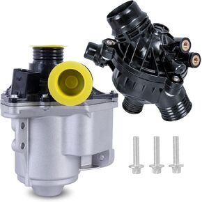 11517563659 11517588885 11537536655 Electric Engine Water Pump + Thermostat Compatible for 2008-2016 BMW 135i 135is 335i 335xi 535i 535xi 640i X3 X5 X6 Z4 E88 E90 E92 E93 E60 E61