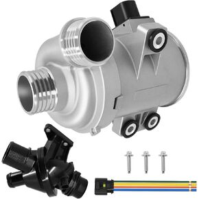 Electric Engine Water Pump w/Bolts and Thermostat Compatible with BMW N20B20 228i 320i 328i 428i 528i X1 X3 X4 X5 Z4 2.0 L4 2012-2017, Replace #11517604027 11518635089 11518625097