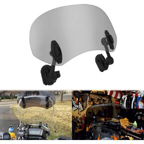 Windshield Extension Adjustable Spoiler Windscreen Extender Universal Compatible with Harley and Most Motorcycle
