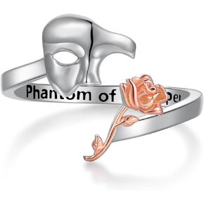 Phantom of the Opera Ring 925 Sterling Silver Phantom of the Opera Merchandise Broadway Music Theater Gifts for Women