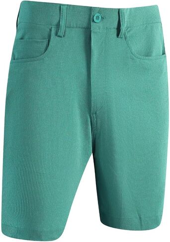 Mens Golf Shorts Casual 10'' Inseam Stretch Waist Lightweight Striped Flat Front Quick Dry Hybrid Flex Shorts for Men in Saudi Arabia