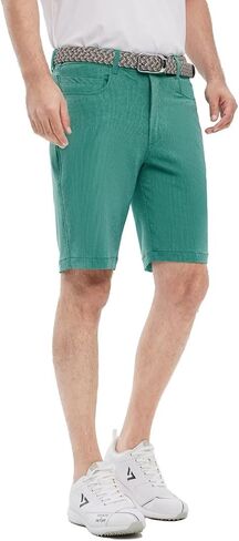 Mens Golf Shorts Casual 10'' Inseam Stretch Waist Lightweight Striped Flat Front Quick Dry Hybrid Flex Shorts for Men in Saudi Arabia