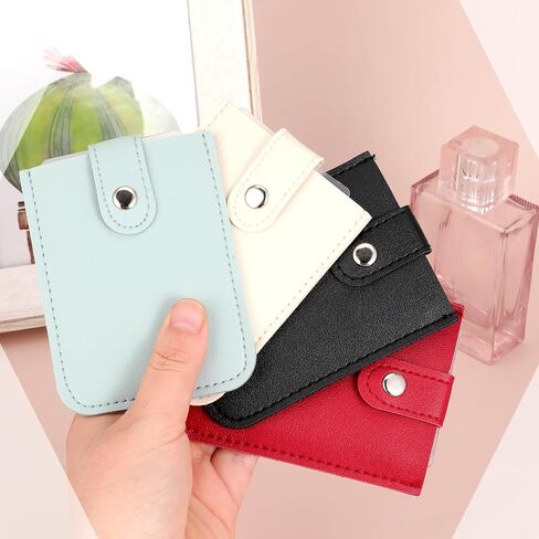 4pcs Leather Wallet Pull-Out Card Organizer with Snap Closure Slim Womens Wallet Leather Card Holder For Women,Hidden Small Card Wallet for Women Men in Saudi Arabia