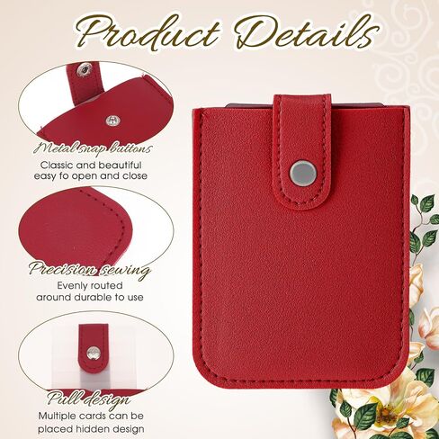 4pcs Leather Wallet Pull-Out Card Organizer with Snap Closure Slim Womens Wallet Leather Card Holder For Women,Hidden Small Card Wallet for Women Men in Saudi Arabia