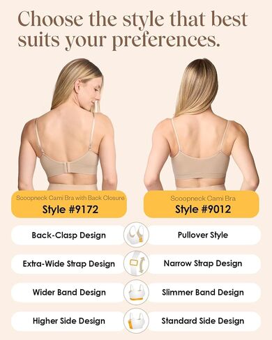 Coobie Women's Seamless Scoopneck Cami Bra with Back Closure Full Coverage T-Shirt Bra in Kuwait