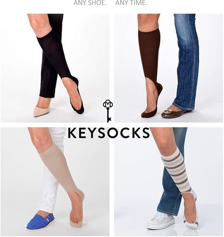 KEYSOCKS Knee High Socks for Women, Classic Light, No Show in Saudi Arabia