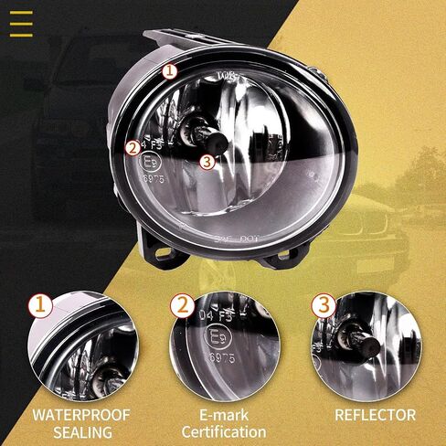Fog Light Lamps 2003 2004 2005 2006 BMW X5 Series E53 OEM Replacement Set with H11 Bulbs 1Pair (Smoke Lens) in Kuwait