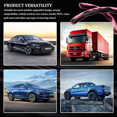 Car Steering Wheel Cover, Car Carbon Fiber Anti-Skid Steering Wheel Cover, Segmented Steering Wheel Protector, Car Interior Accessories Universal 99% Car Wheel Cover Protector (Gray) in Kuwait