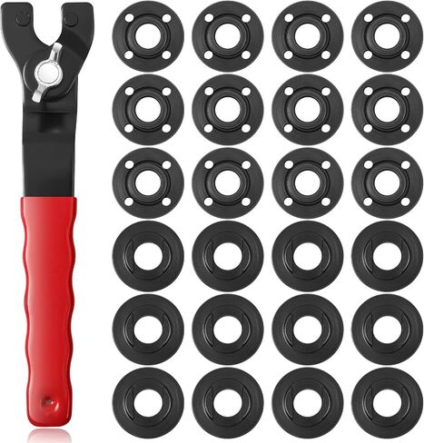 Hicarer 25 Pcs Angle Grinder Nut Angle Grinder Wrench Kit 5/8"-11 Flange Metal Lock Nut Wrench Compatible with Dewalt Makita Bosch Hitachi Metabo in Saudi Arabia