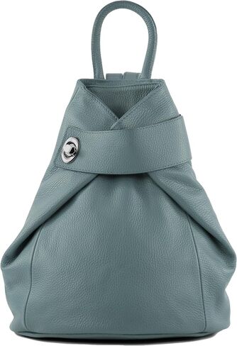 T179 - ital women backpack bag made of leather, Pigeon Blue, siehe Beschreibung in Saudi Arabia