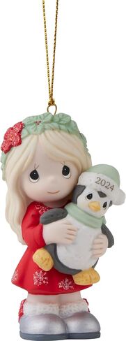 Precious Moments 241004 Our First Christmas Together Dated 2024 Couple Bisque Porcelain Ornament in Saudi Arabia