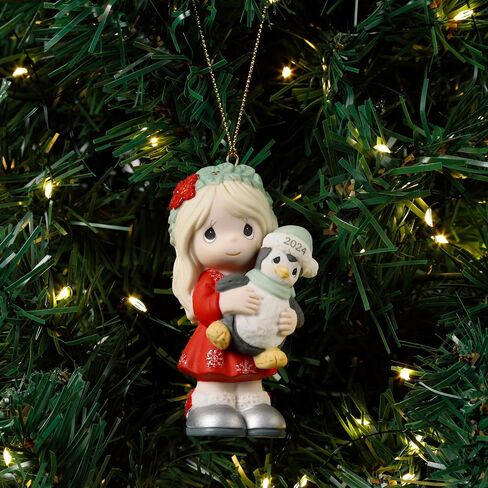 Precious Moments 241004 Our First Christmas Together Dated 2024 Couple Bisque Porcelain Ornament in Saudi Arabia