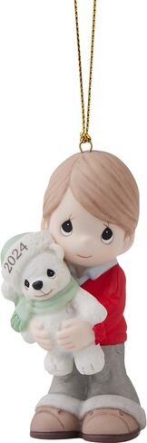 Precious Moments 241004 Our First Christmas Together Dated 2024 Couple Bisque Porcelain Ornament in Saudi Arabia