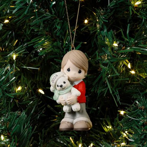 Precious Moments 241004 Our First Christmas Together Dated 2024 Couple Bisque Porcelain Ornament in Saudi Arabia