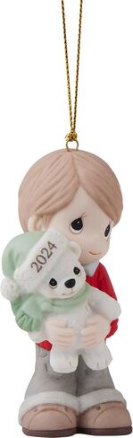 Precious Moments 241004 Our First Christmas Together Dated 2024 Couple Bisque Porcelain Ornament in Saudi Arabia
