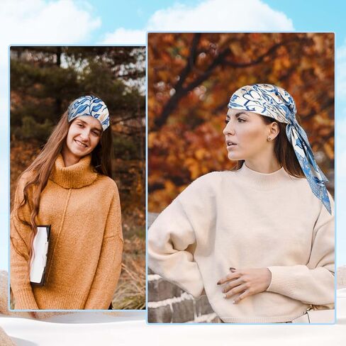 Women Head Hair Scarf, Square Satin Head Scarves Satin Silk Sleeping Scarf Neck Wrap Headscarf Decoration for Women in Saudi Arabia