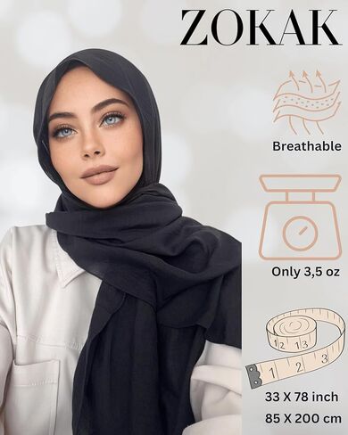 حجاب قطني ناعم لراحة يومية، حجاب قطني خفيف الوزن وجيد التهوية - مثالي للصيف، حجاب أنيق in Saudi Arabia