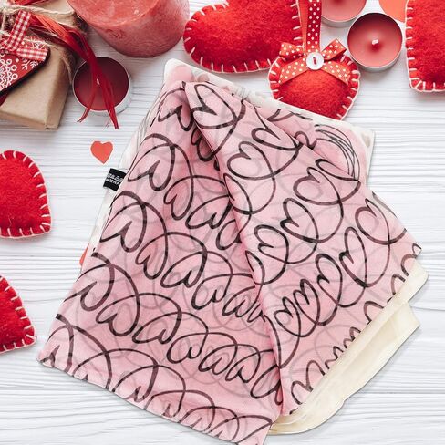 وشاح عيد الحب مطبوع على شكل قلب للنساء هدية العيد وشاح طويل للجنسين خفيف الوزن وناعم وشفاف in Kuwait