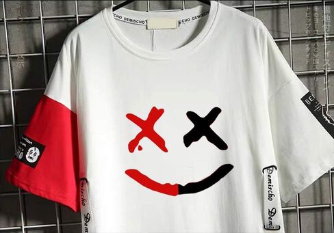 DUDHUH Men’s T-Shirts Techwear Japanese Streetwear Hip Hop Short Sleeve Shirts for Men in Kuwait