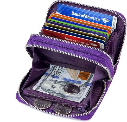 KALMORE Wallets for Women Genuine Leather Double Zipper RFID Blocking Purse with Coin Pocket in Kuwait