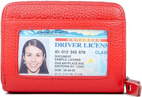 KALMORE Wallets for Women Genuine Leather Double Zipper RFID Blocking Purse with Coin Pocket in Kuwait