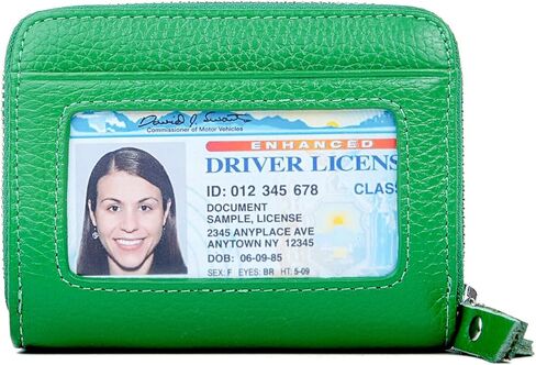 محافظ KALMORE للنساء من الجلد الطبيعي بسحاب مزدوج ومحفظة حجب RFID مع جيب للعملات المعدنية in Kuwait