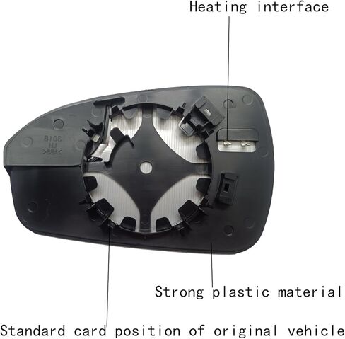 زجاج مرآة جانبية للركاب متوافق مع Ford Fusion 2013-2020، مع استبدال زجاج مرآة محدب ساخن لـ DS7Z17K707B in Kuwait