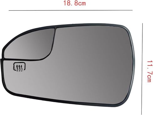 زجاج مرآة جانبية للركاب متوافق مع Ford Fusion 2013-2020، مع استبدال زجاج مرآة محدب ساخن لـ DS7Z17K707B in Kuwait