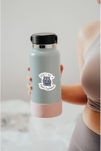 ملصق imakestickerz Don't Be A Hippo-Twatamus لطيف مضحك يقول الفكاهة فرس النهر فرس النهر الكرتون الحيوان للماء الفينيل صائق ملصق سيارة، شاحنة، زجاجة مياه، كمبيوتر محمول 3.5 بوصة (3 قطع) (IMS-S-F-HIPPO-3PK) in Saudi Arabia