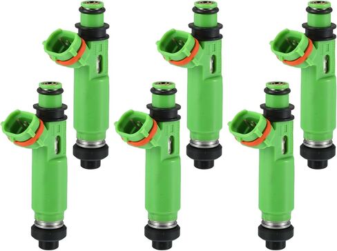 Fuel Injector No.MD332733 Fuel Injection Nozzle for Mitsubishi Montero Sport 1997-2001 LS XLS 3.0L for Mitsubishi Montero 1997 3.5L Green 6 Pcs in Saudi Arabia