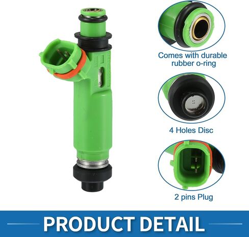 Fuel Injector No.MD332733 Fuel Injection Nozzle for Mitsubishi Montero Sport 1997-2001 LS XLS 3.0L for Mitsubishi Montero 1997 3.5L Green 6 Pcs in Saudi Arabia
