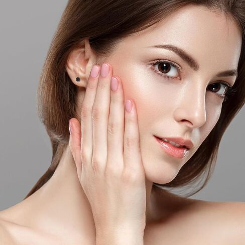 YADOCA 14 زوجًا من الأقراط المسمارية الخلفية غير المسببة للحساسية للنساء والرجال من الفولاذ الجراحي بظهر مسطح صغير تشيكوسلوفاكيا أوبال حجر القمر الفيروزي أقراط مسمارية مجموعة ثقب المجوهرات in Kuwait