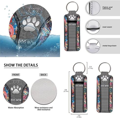 Paw Print Car Seat Cover Full Set, Boho Floral Auto Interior Accessories Set, Car Seat Covers Floor Mats with Steering Wheel Cover Safety Belt Pads Armrest Pad Keyrings, Easy to Install in Kuwait