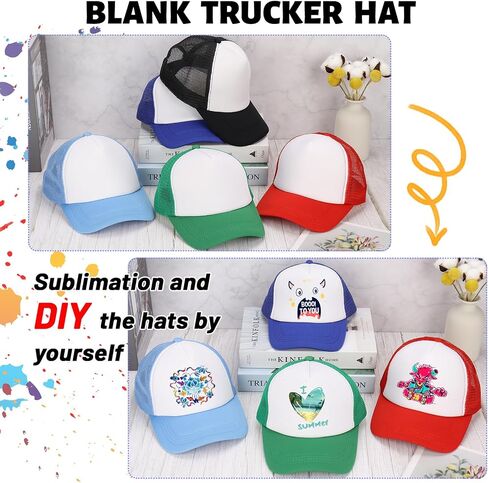 Ultrafun Unisex Sublimation Blank Mesh Baseball Cap Polyester Mesh Trucker Hat in Kuwait