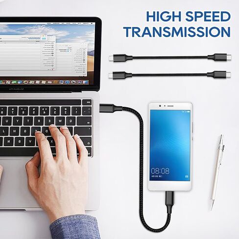 UCEC 3PCS Short USB C to Micro USB Cable, Micro USB to USB C Cable, Type C to Micro USB to USB-C Charging Cord, MicroUSB to USB C USBC for MicroUSB USBC Devices Tablet Camera Speaker Phone, 0.88ft in Saudi Arabia