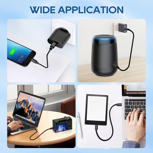 UCEC 3PCS Short USB C to Micro USB Cable, Micro USB to USB C Cable, Type C to Micro USB to USB-C Charging Cord, MicroUSB to USB C USBC for MicroUSB USBC Devices Tablet Camera Speaker Phone, 0.88ft in Saudi Arabia