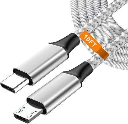 UCEC 3PCS Short USB C to Micro USB Cable, Micro USB to USB C Cable, Type C to Micro USB to USB-C Charging Cord, MicroUSB to USB C USBC for MicroUSB USBC Devices Tablet Camera Speaker Phone, 0.88ft in Saudi Arabia